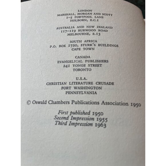 Conformed To His Image Hardcover Book By Oswald Chambers 1963 - Picture 7 of 8